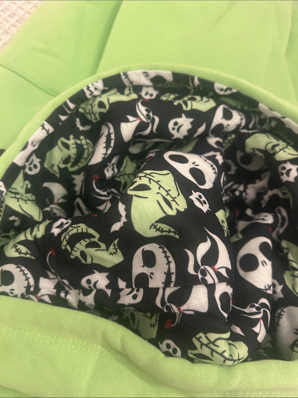 Disney 'See You In Your Nightmares' Neon Green Crewneck Hoodie - Picture 4 of 4